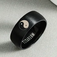 316 Titanium Steel Ring Men's Tai Chi Yin And Yang Ring main image 1