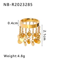 Vacation Simple Style Solid Color 304 Stainless Steel Women's Rings sku image 2