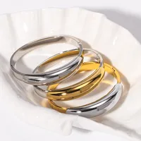 IG Style Simple Style Geometric 304 Stainless Steel Mixed Metal Plating Unisex Bangle main image 1
