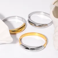IG Style Simple Style Geometric 304 Stainless Steel Mixed Metal Plating Unisex Bangle main image 2