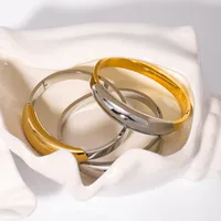 IG Style Simple Style Geometric 304 Stainless Steel Mixed Metal Plating Unisex Bangle main image 3
