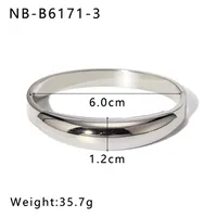 IG Style Simple Style Geometric 304 Stainless Steel Mixed Metal Plating Unisex Bangle sku image 2