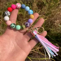 Casual Streetwear Color Block Silica Gel Bracelets Keychain main image 2