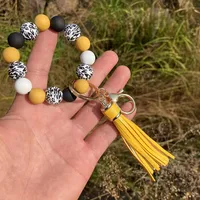 Casual Streetwear Color Block Silica Gel Bracelets Keychain sku image 10