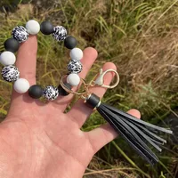 Casual Streetwear Color Block Silica Gel Bracelets Keychain sku image 9