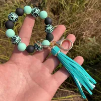 Casual Streetwear Color Block Silica Gel Bracelets Keychain main image 3