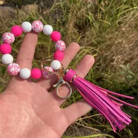 Casual Streetwear Color Block Silica Gel Bracelets Keychain main image 4