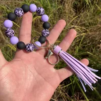 Casual Streetwear Color Block Silica Gel Bracelets Keychain sku image 8