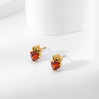 Simple Style Heart Shape Titanium Steel Inlay Zircon Women's Jewelry Set main image 4