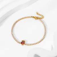 Simple Style Heart Shape Titanium Steel Inlay Zircon Women's Jewelry Set sku image 5