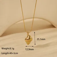 Wholesale Jewelry Beach Commute Turtle Flower Snail 304 Stainless Steel 18K Gold Plated Pendant Necklace main image 2