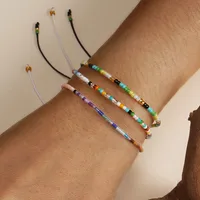 Bohemian Round Seed Bead Wax Line Copper  Beaded Bracelets Wholesale main image 3