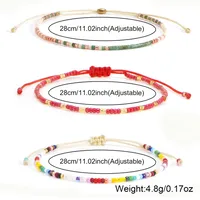 Bohemian Round Seed Bead Wax Line Copper  Beaded Bracelets Wholesale main image 2