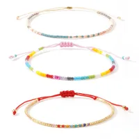Bohemian Round Seed Bead Wax Line Copper  Beaded Bracelets Wholesale sku image 2