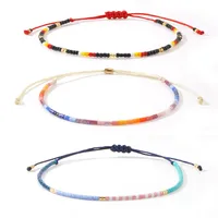 Bohemian Round Seed Bead Wax Line Copper  Beaded Bracelets Wholesale sku image 13