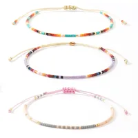 Bohemian Round Seed Bead Wax Line Copper  Beaded Bracelets Wholesale sku image 5