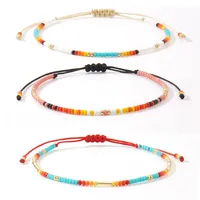 Bohemian Round Seed Bead Wax Line Copper  Beaded Bracelets Wholesale sku image 8
