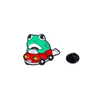 Cartoon Style Cute Frog Alloy Stamping Stoving Varnish Plating Unisex Brooches sku image 37