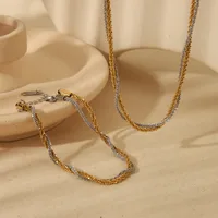Wholesale Jewelry Sweet Simple Style Cauliflower Necklace 304 Stainless Steel 18K Gold Plated Bracelets Necklace main image 1