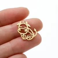 Cute Cattle 304 Stainless Steel Polishing Plating 18K Gold Plated Charms main image 3