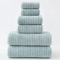 Casual Stripe Coral Fleece Towels Bath Towels Towels sku image 3