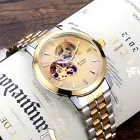 Business Solid Color Single Folding Buckle Mechanical Watch Men's Watches main image 1