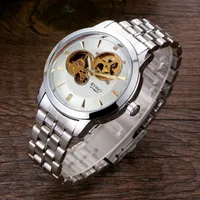 Business Solid Color Single Folding Buckle Mechanical Watch Men's Watches sku image 2
