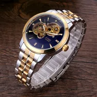 Business Solid Color Single Folding Buckle Mechanical Watch Men's Watches sku image 1