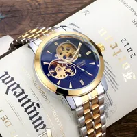 Business Solid Color Single Folding Buckle Mechanical Watch Men's Watches main image 4