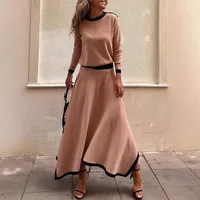 Holiday Women's Vacation Simple Style Solid Color Polyester Skirt Sets Skirt Sets main image 5
