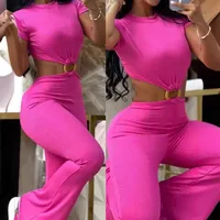 Women's Holiday Selfie Casual Simple Style Streetwear Solid Color Full Length Jumpsuits main image 1