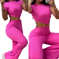 Women's Holiday Selfie Casual Simple Style Streetwear Solid Color Full Length Jumpsuits main image 2