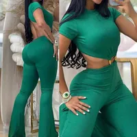 Women's Holiday Selfie Casual Simple Style Streetwear Solid Color Full Length Jumpsuits main image 4