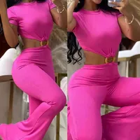 Women's Holiday Selfie Casual Simple Style Streetwear Solid Color Full Length Jumpsuits main image 5