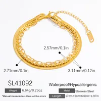 Elegant Solid Color 304 Stainless Steel Women's Bracelets sku image 5
