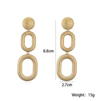 1 Pair Retro Geometric 304 Stainless Steel Drop Earrings main image 2
