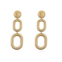 1 Pair Retro Geometric 304 Stainless Steel Drop Earrings sku image 1