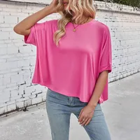 Women's T-shirt Half Sleeve T-Shirts Casual Elegant Streetwear Solid Color main image 1