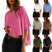 Women's T-shirt Half Sleeve T-Shirts Casual Elegant Streetwear Solid Color main image 2