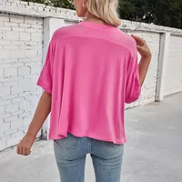 Women's T-shirt Half Sleeve T-Shirts Casual Elegant Streetwear Solid Color main image 3