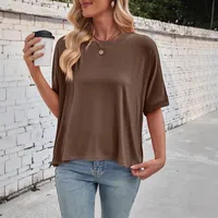 Women's T-shirt Half Sleeve T-Shirts Casual Elegant Streetwear Solid Color main image 4