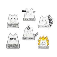 Cute Letter Cat Alloy Plating Unisex Brooches main image 6