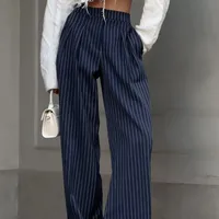 Women's Holiday Selfie Casual Simple Style Streetwear Stripe Full Length Casual Pants main image 3