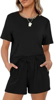 Holiday Daily Selfie Women's Casual Elegant Simple Style Solid Color Cotton Cotton Blend Polyester Shorts Sets Shorts Sets main image 5