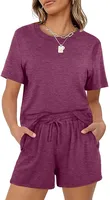Holiday Daily Selfie Women's Casual Elegant Simple Style Solid Color Cotton Cotton Blend Polyester Shorts Sets Shorts Sets main image 3