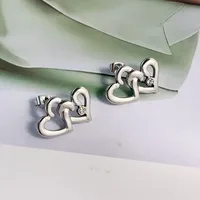1 Pair Simple Style Heart Shape Bow Knot 316 Stainless Steel  18K Gold Plated Ear Studs main image 6