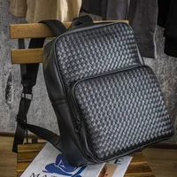 Solid Color Business School Daily School Backpack sku image 1