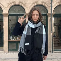 Women's Casual Simple Style Color Block Imitation Cashmere Tassel Scarf sku image 9