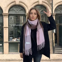 Women's Casual Simple Style Color Block Imitation Cashmere Tassel Scarf sku image 17