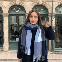 Women's Casual Simple Style Color Block Imitation Cashmere Tassel Scarf sku image 18